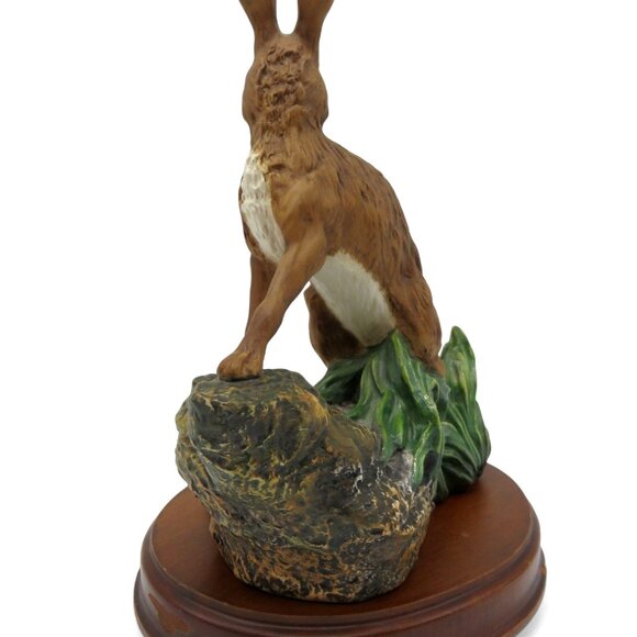 ROYAL DOULTON Wildlife Collection Hare DA6 Figurine on Wooden Base Vintage - Picture 12 of 13